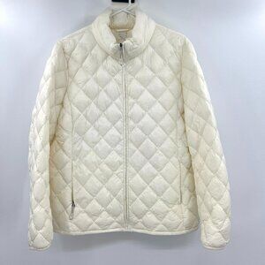 32 Heat Ivory Off-White Quilted Packable Puffer Jacket Women's XXL
